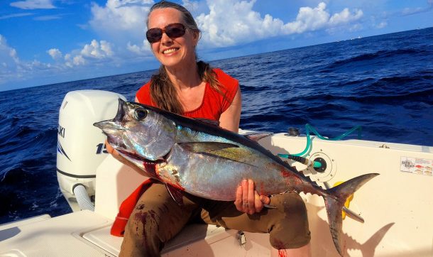 20lb Blackfin Tuna caught high speed jigging